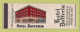 Matchbook Cover - Hotel Dufferin Vancouver BC