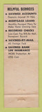Matchbook Cover - Franklin Savings Bank Boston MA