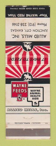 Matchbook Cover - Wayne Feeds Allied Mills Junction City KS