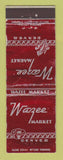 Matchbook Cover - Wazee Market Denver Colorado WEAR