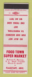 Matchbook Cover - Food Town Super Market Flagstaff AZ