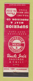 Matchbook Cover - Superior Meat & Provision Fort Worth TX Uncle Joe's Sausage
