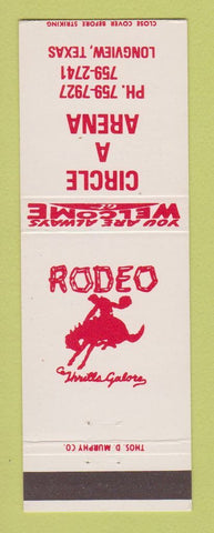 Matchbook Cover - Circle A Arena Longview TX