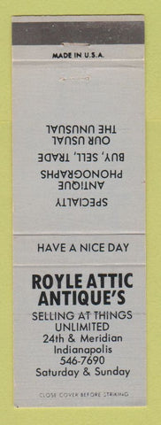 Matchbook Cover - Royale Attic Antiques Indianapolis IN