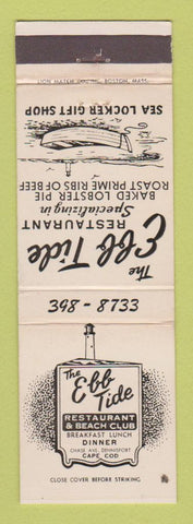 Matchbook Cover - The Ebb Tide Restaurant Beach Club Dennisport MA WEAR