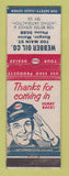 Matchbook Cover - Esso oil gas Webber Oil Bangor ME WEAR