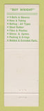 Matchbook Cover - FB Wright Dearborn MI V Belts Hose Tubing
