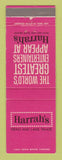 Matchbook Cover - Harrah's Casino Reno Lake Tahoe NV Sammy Davis Jr Jimmy Dean
