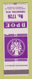 Matchbook Cover - Elks Lodge Torrington WY