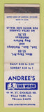 Matchbook Cover - Andree's Car Wash Villa Park IL WEAR