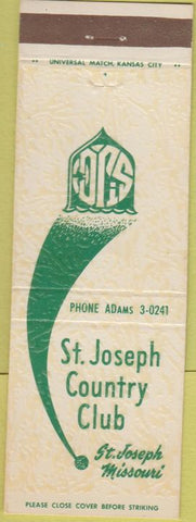 Matchbook Cover - St. Joseph Country Club St Joseph MO