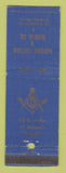 Matchbook Cover - Harding Uniform and Regalia Boston MA WEAR