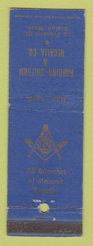 Matchbook Cover - Harding Uniform and Regalia Boston MA WEAR