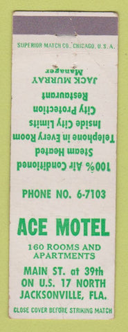 Matchbook Cover - Ace Motel Jacksonville FL WEAR