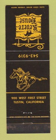 Matchbook Cover - Reverse House Tustin CA WORN
