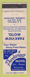Matchbook Cover - Parkview Motel Corning AR WEAR