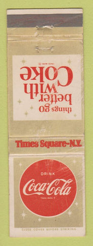 Matchbook Cover - Coca Cola Soda Times Square New York City WORN