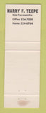 Matchbook Cover - Lott Hunt Real Estate Harry Teepe Dellwood MO