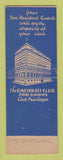 Matchbook Cover - Cincinnati Club OH WORN