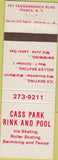 Matchbook Cover - Cass Park Rink  and  Pool Ithaca NY