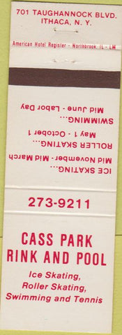 Matchbook Cover - Cass Park Rink  and  Pool Ithaca NY
