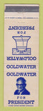 Matchbook Cover - Barry Goldwater for President WEAR