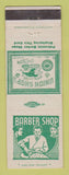 Matchbook Cover - Union Barber Shops Indianapolis IN Headquarters