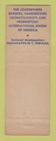 Matchbook Cover - Union Barber Shops Indianapolis IN Headquarters