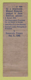 Matchbook Cover - Jerome Walsh Election MO 1946 WEAR