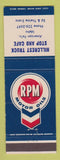 Matchbook Cover - RPM Chevron oil gas Hillcrest American Falls ID