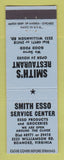 Matchbook Cover - Smith Esso oil gas Roanoke VA