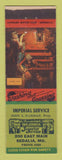 Matchbook Cover - Imperial Service oil gas Sedalia MO