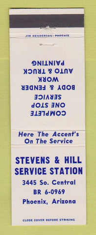 Matchbook Cover - Stevens & Hill oil gas Phoenix AZ