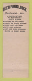 Matchbook Cover - Deer Park Lodge Manitowish WI