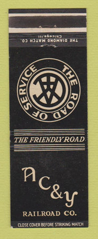 Matchbook Cover - AC&Y Railroad Akron Canton Youngstown OH