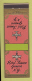 Matchbook Cover - Hotel Seneca Geneva NY