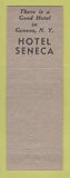 Matchbook Cover - Hotel Seneca Geneva NY
