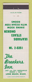 Matchbook Cover - Breakers Inn Long Beach WA