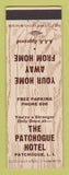 Matchbook Cover - Patchogue Hotel LI NY