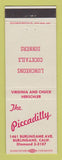 Matchbook Cover - The Piccadilly Restaurant Burlingame CA