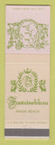 Matchbook Cover - Fontainebleau Hotel Miami Beach FL Chez Bon Bon WEAR