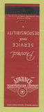 Matchbook Cover - Advance Transportation Trucking Chicago IL Milwaukee