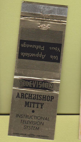 Matchbook Cover - Archbishop Mitty Television System