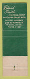 Matchbook Cover - Leland Smith Insurance Fort Wayne IN