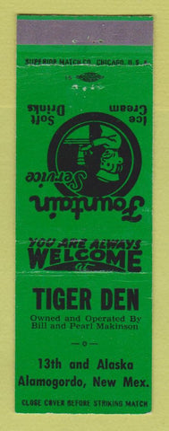 Matchbook Cover - Tiger Den Alamogordo NM