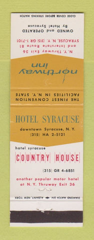 Matchbook Cover - Northway Inn Hotel Syracuse NY