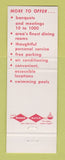 Matchbook Cover - Northway Inn Hotel Syracuse NY