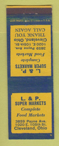 Matchbook Cover - L&P Super Markets Grocery Cleveland OH