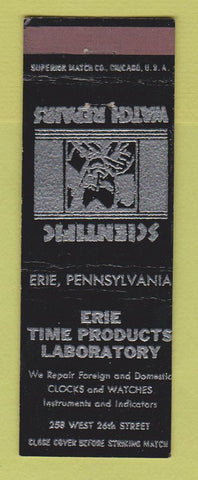 Matchbook Cover - Erie Time Products Watch Repair  Erie PA