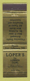 Matchbook Cover - Loper's Lumber Coal Port Jefferson NY